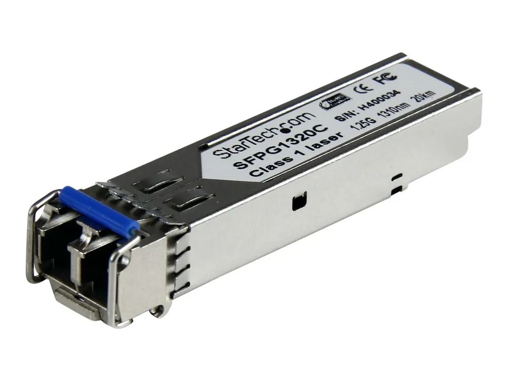 StarTech.com Cisco kompatibles Gigabit SFP Transceiver Modul SM LC - Mini-GBIC bis 20Km - Glasfaser Transceiver mit DDM 1310nm 1000Base-LH - SFP (Mini-GBIC)-