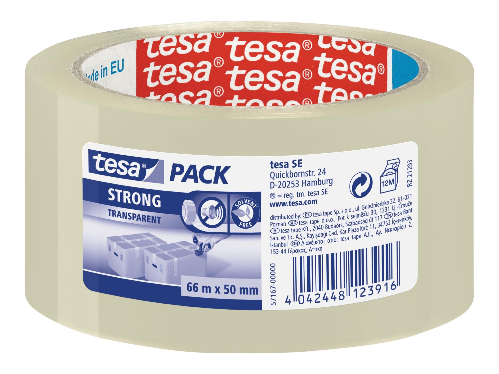 Tesa Tesapack Strong - Packband - 50 mm x 66 m - Polypropylen