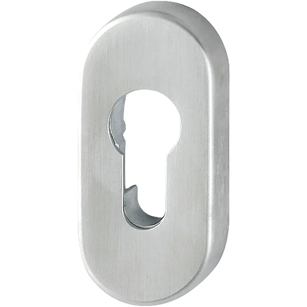 Hoppe Schutzrosetten PZ oval außen, 33 x 72 x 10, Edelstahl matt
