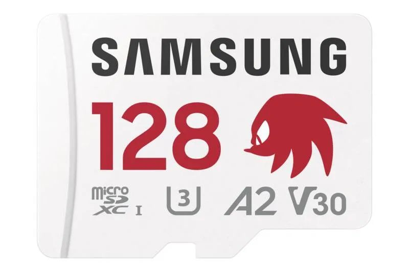 Samsung PRO Plus MB-MD128SA - Sonic the Hedgehog Flash-Speicherkarte (microSDXC-an-SD-Adapter inbegriffen)
