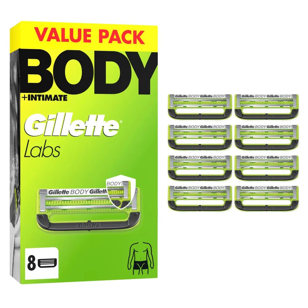 Gillette Labs Body + Intimate Systemklingen 8er