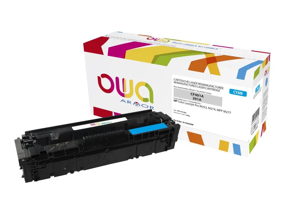Armor OWA - Cyan - kompatibel - wiederaufbereitet - Tonerpatrone (Alternative zu: HP 201A)