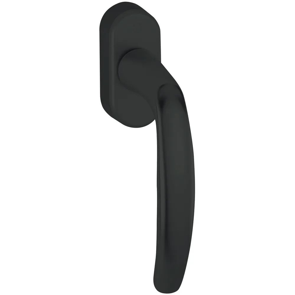 HOPPE Fenstergriff ATLANTA - Secustik, VK 7 x 32 - 42 mm, Alu schwarz matt