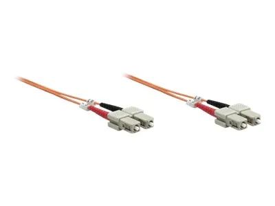 Intellinet Fiber Optic Patch Cable, OM1, SC/SC, 1m, Orange, Duplex, Multimode, 62.5/125 µm, LSZH, Fibre, Lifetime Warranty, Polybag - Patch-Kabel - SC multi-mode (M)