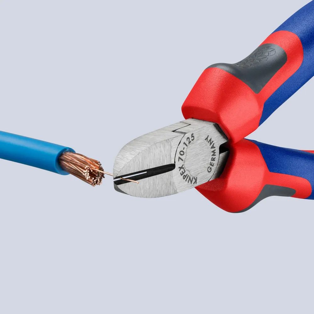 KNIPEX Seitenschneider mit Comfort-Griffen schwarz atramentiert 125 mm