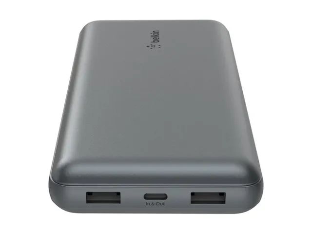 Belkin BoostCharge - Powerbank - 20000 mAh - 15 Watt - 3 A - 3 Ausgabeanschlussstellen (2 x USB, USB-C)