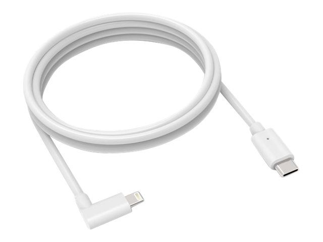 Compulocks 6FT USB-C to 90 Degree Lightning Charging Cable - Lightning-Kabel - USB-C männlich gerade zu Lightning männlich nach rechts abgewinkelt - 1.83 m - weiß - für Apple iPad/iPhone/iPod (Lightning)