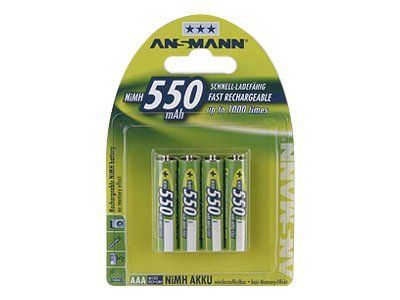 Ansmann Batterie 4 x AAA - NiMH - (wiederaufladbar)