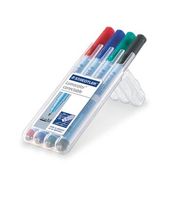 STAEDTLER Lumocolor correctable 305 - 4 Stück(e) - Schwarz - Blau - Grün - Rot - Schwarz - Grün - Blau - Rot - Polypropylen (PP) - Medium - 0,6 mm