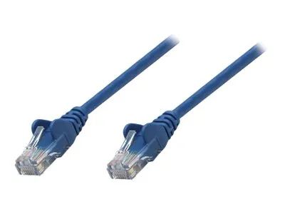 Intellinet Network Patch Cable, Cat5e, 0.5m, Blue, CCA, U/UTP, PVC, RJ45, Gold Plated Contacts, Snagless, Booted, Lifetime Warranty, Polybag - Patch-Kabel - RJ-45 (M)