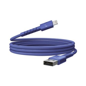 Fresh 'n Rebel USB-A zu Lightning silicone geflochtenes Kabel "FlexWave" 2m, True Blue