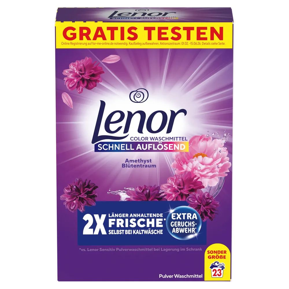 Lenor WM Pulver Amethyst & Blütentraum 1.15KG 