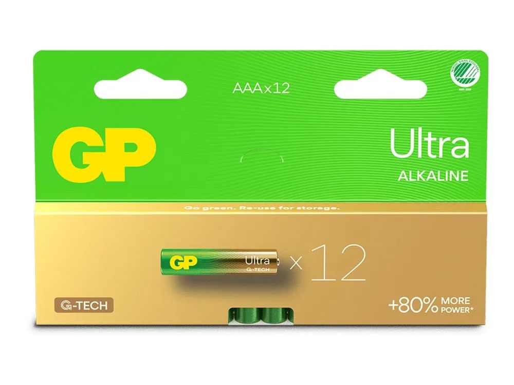 GP Battery ULTRA ALKALINE AAA/LR03 Battery. 12-Pack - Batterie