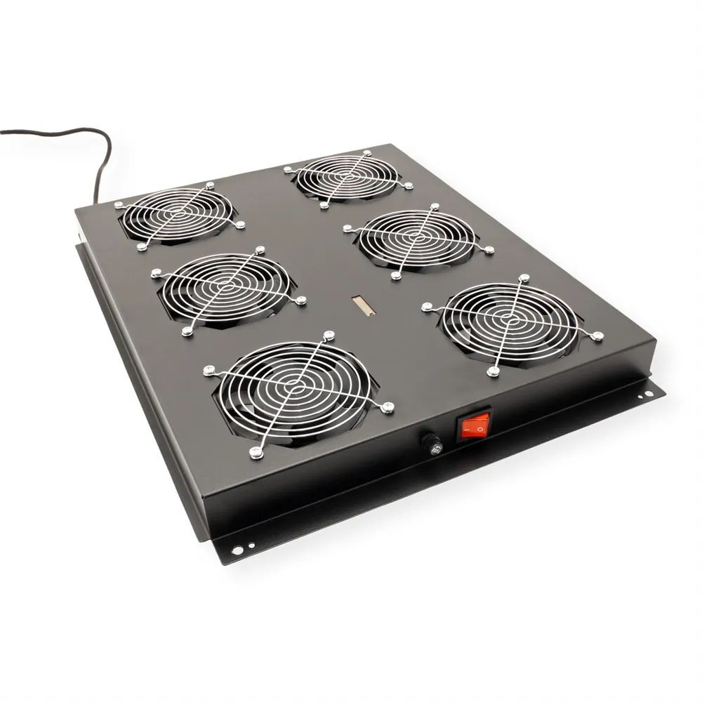 ROLINE 19-Zoll Dachlüftereinheit 6 Lüfter, ON/OFF für Serverschrank der PRO Serie schwarz