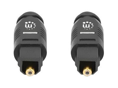 Manhattan Toslink Digital Optical AudioCable, 1m, Male/Male, Toslink S/PDIF, Gold plated contacts, Lifetime Warranty, Polybag - Digitales Audio-Kabel (optisch)