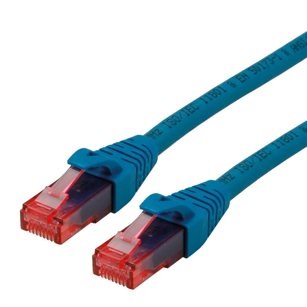 ROLINE Patchkabel Cat.6 UTP, Component Level, LSOH, blau, 1 m