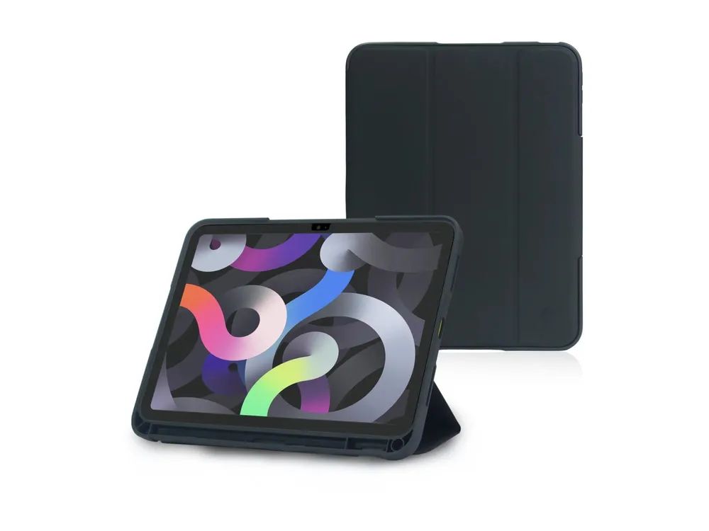 DEQSTER RT2 - Flip-Hülle für Tablet - widerstandsfähig - Polyurethan, Polycarbonat - Schwarz - für Apple 11-inch iPad Air (M2, M3)