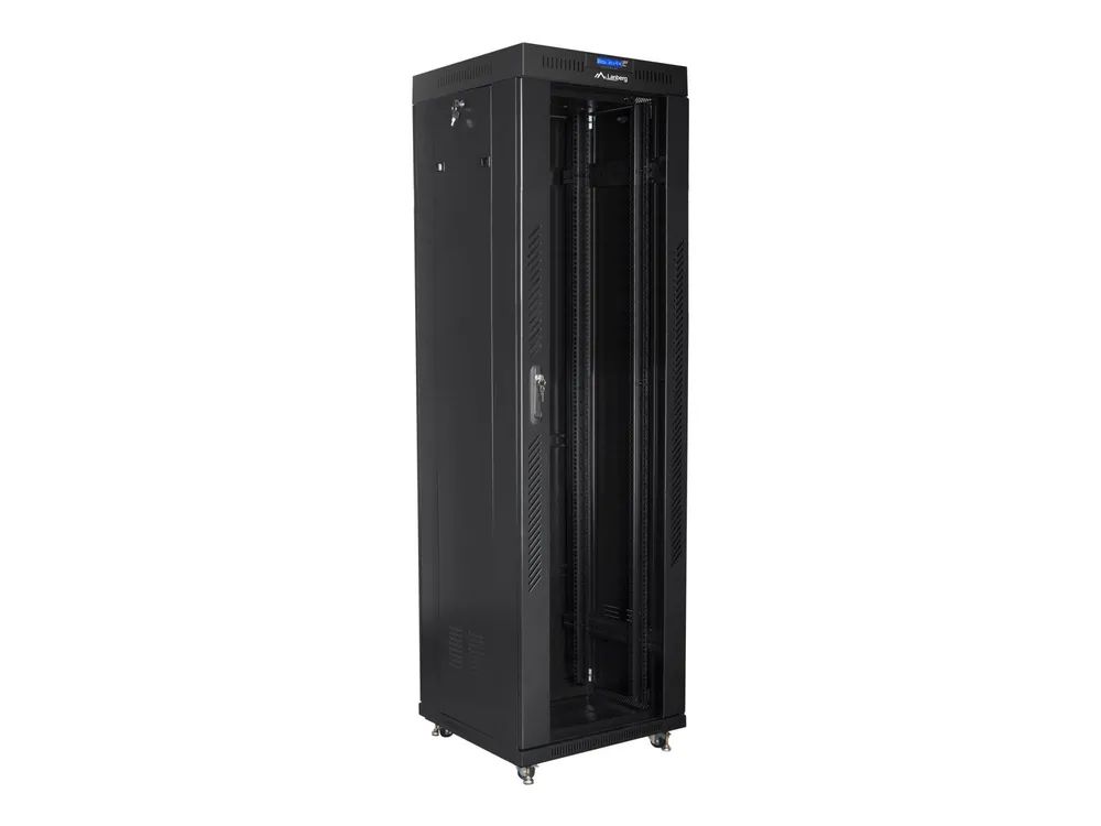 Lanberg Schrank Netzwerkschrank - mit Display - Schwarz, RAL 9004 - 42HE - 48.3 cm (19")