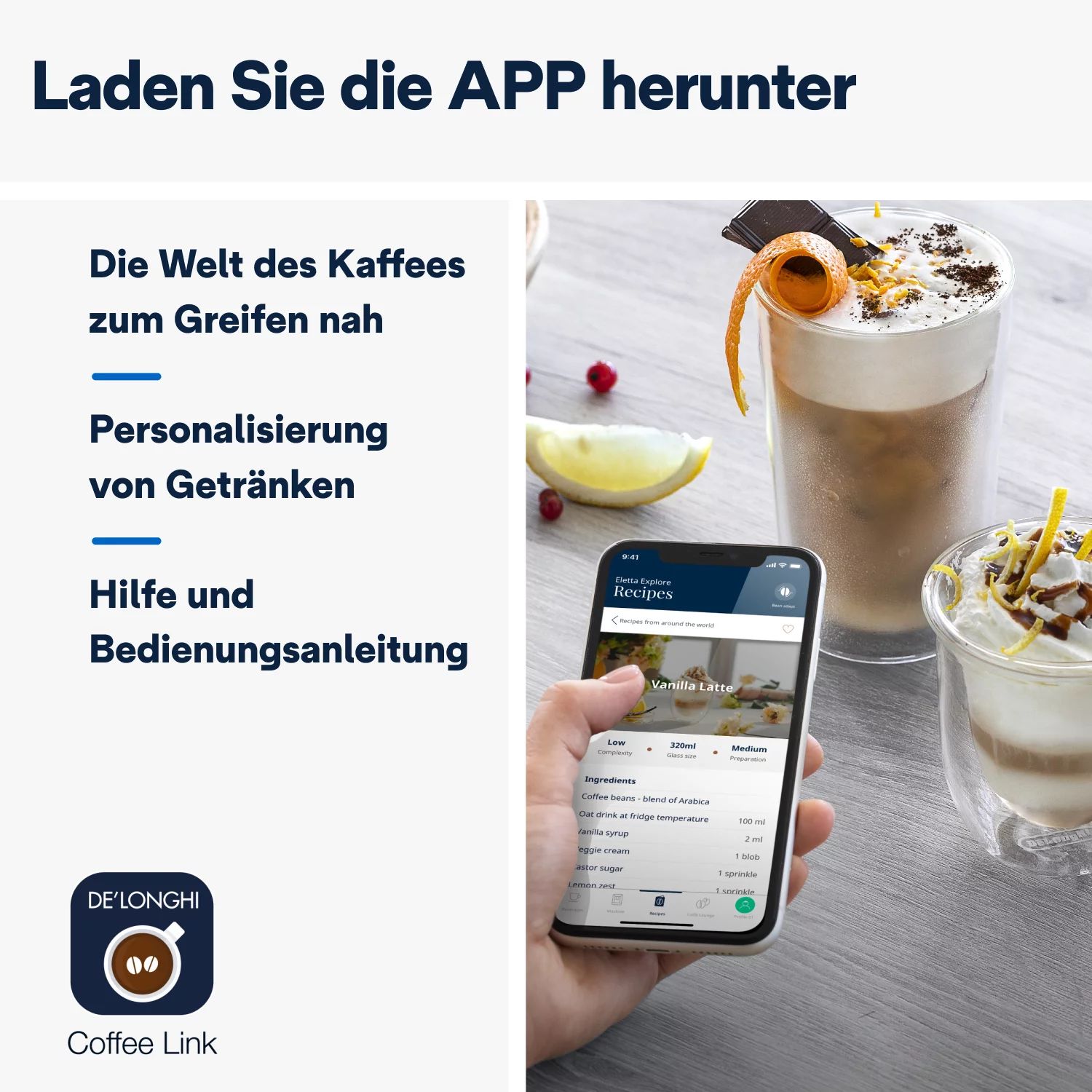 De'Longhi Kaffeevollautomat Eletta Explore Cold Brew ECAM450.86.T