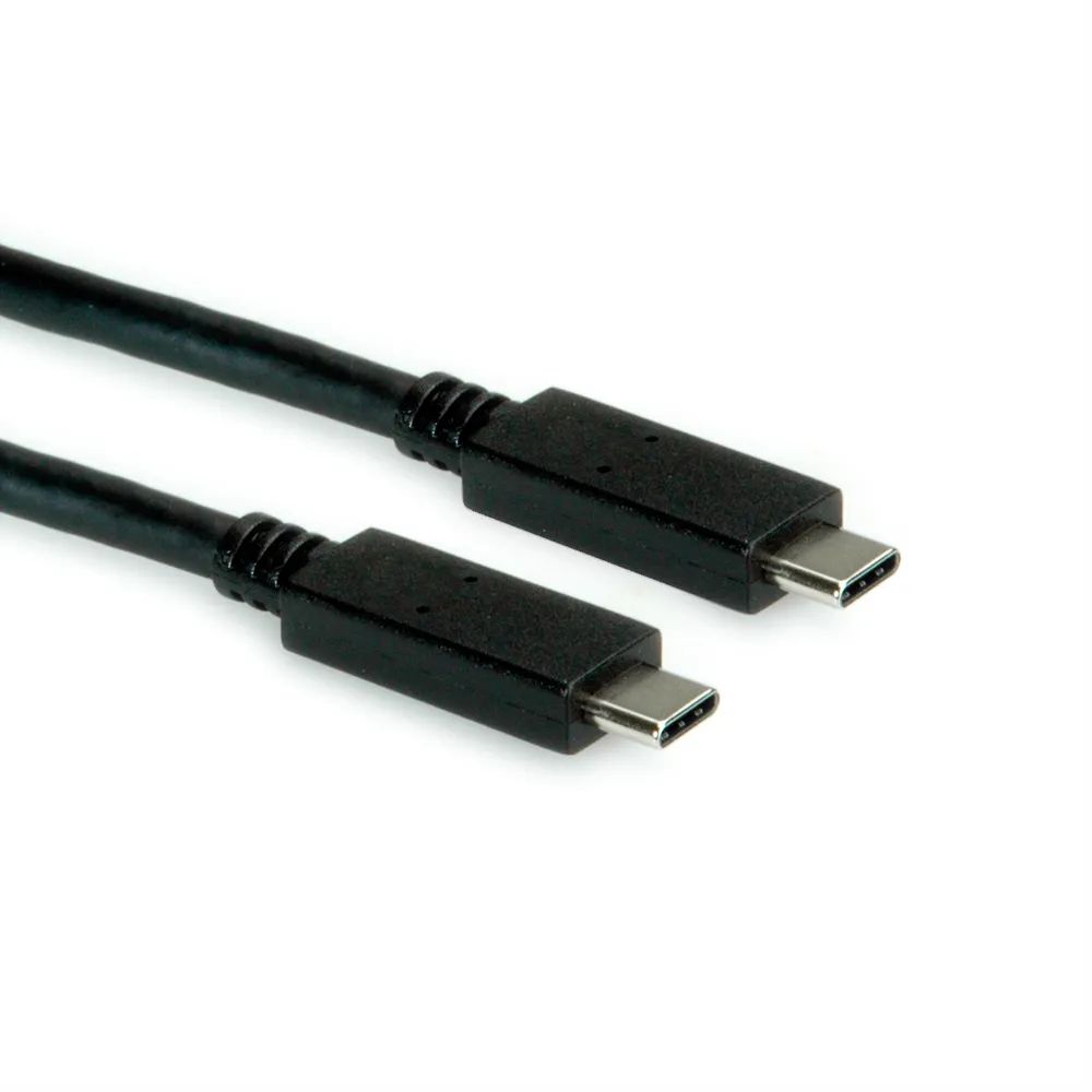ROLINE USB 3.2 Gen 2 Kabel, C-C, ST/ST, 4K UHD-1, 10Gbit/s, Emark, 100W, schwarz, 2 m