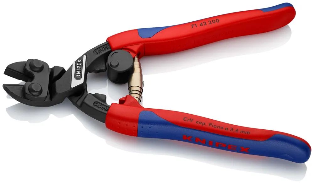 KNIPEX CoBolt® mit schlanken Mehrkomponenten-Hüllen schwarz atramentiert 200 mm