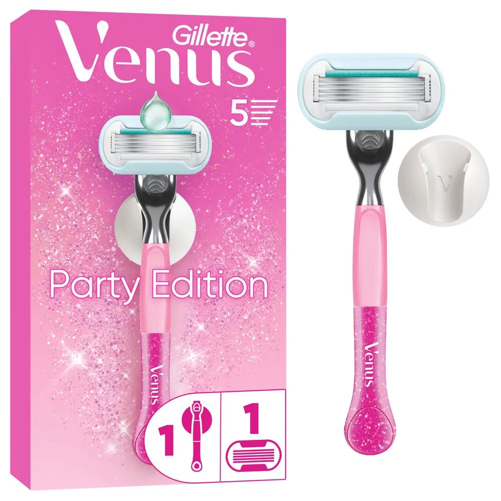 Gillette Venus Pro Smooth Sensitive Party Rasierapparat mit 1 Klinge + Duschhänger
