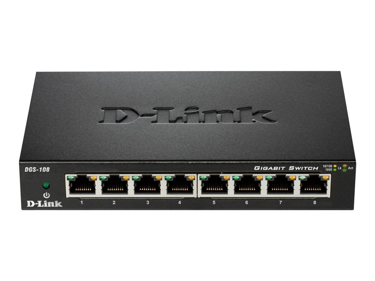 D-Link DGS 108 - Switch - unmanaged - 8 x 10/100/1000