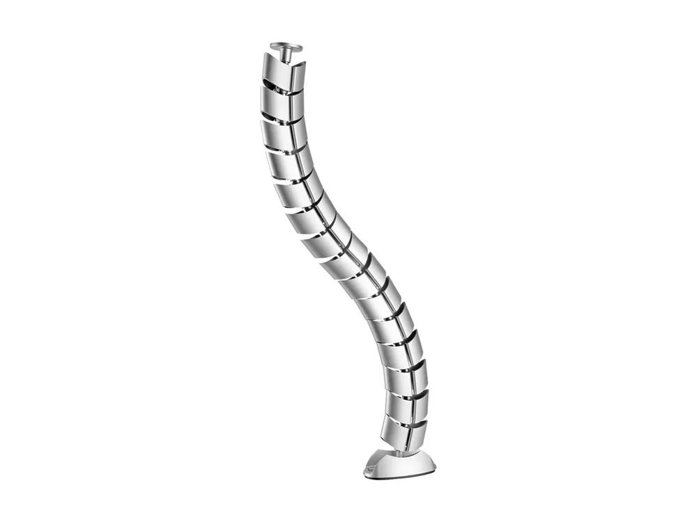 InLine Kabelkanal flexibel - vertikal für Tische - 2 Kammern - 0,80m - silber