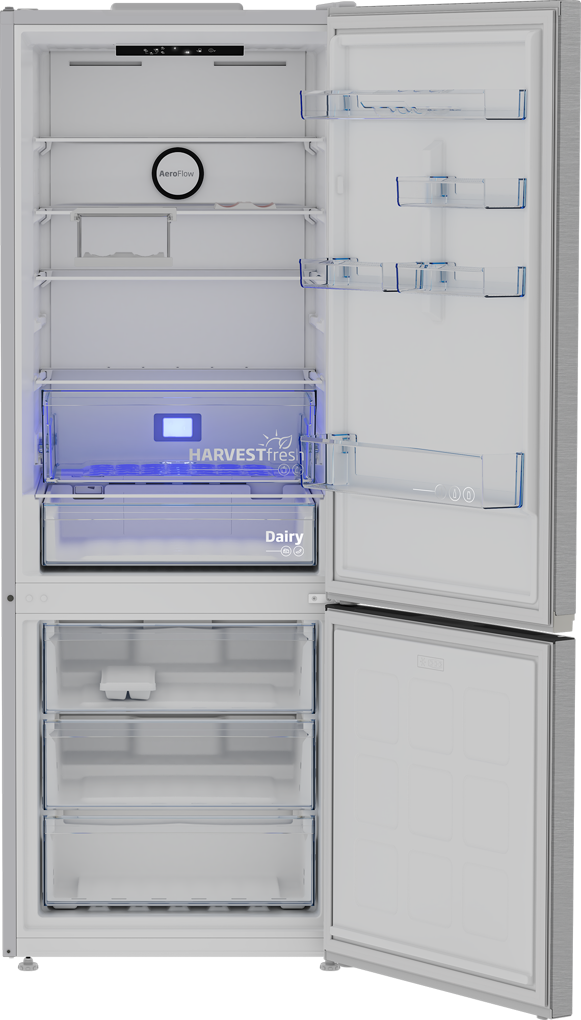 Beko B7RCNE567HXB1 Kühl-/Gefrierkombination,Nutzinhalt:490 L, Edelstahllook
