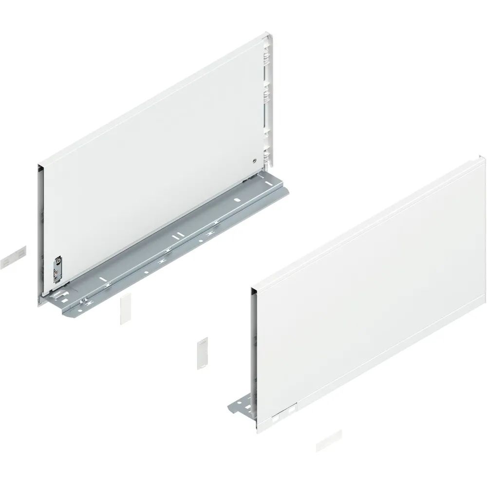 BLUM LEGRABOX pure Zarge Höhe F, NL 450, Seidenweiß-matt