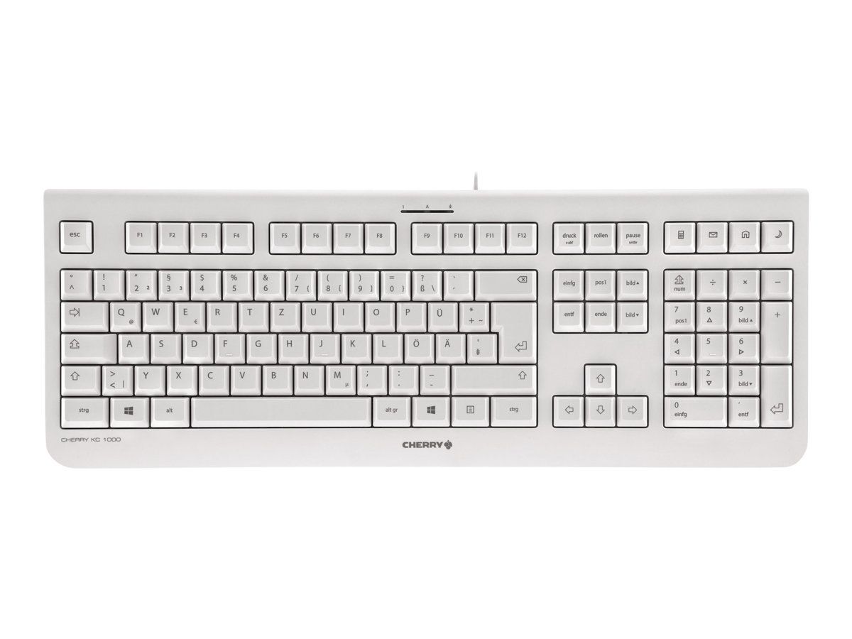 Cherry KC 1000 - Tastatur - Deutsch - Hellgrau