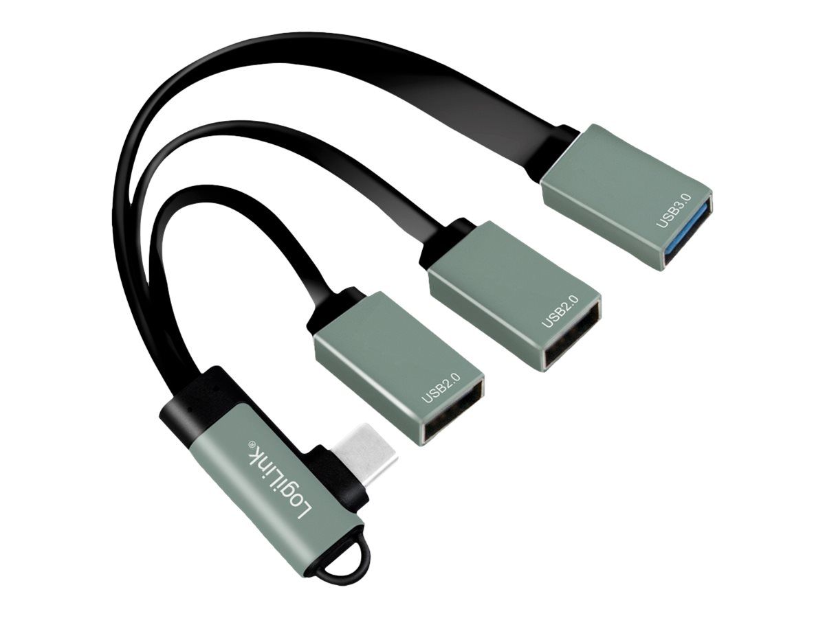LogiLink USB-C 3-Port Hub - Hub - 1 x SuperSpeed USB 3.0 + 2 x USB 2.0