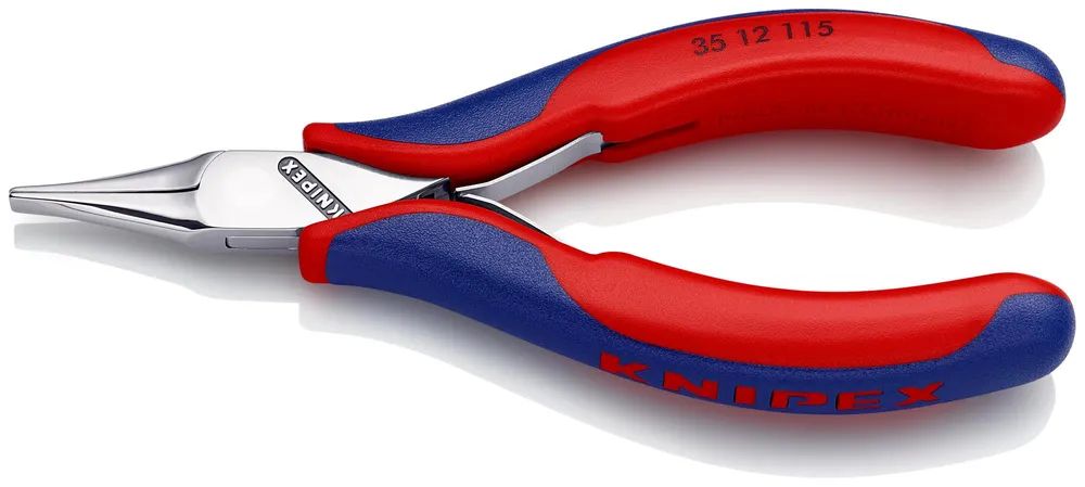 KNIPEX Elektronik-Greifzange mit durchgestecktem Gelenk mit Mehrkomponenten-Hüllen 115 mm