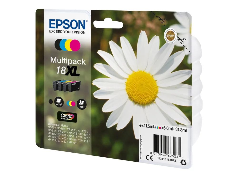 Epson 18XL Multipack - 4er-Pack - XL - Schwarz
