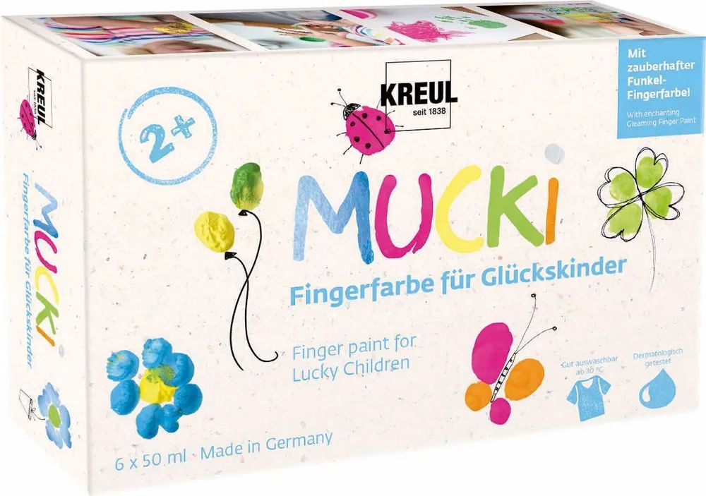 C. Kreul GmbH & Co.KG MUCKI Fingerfarbe für Glückskinder 6er