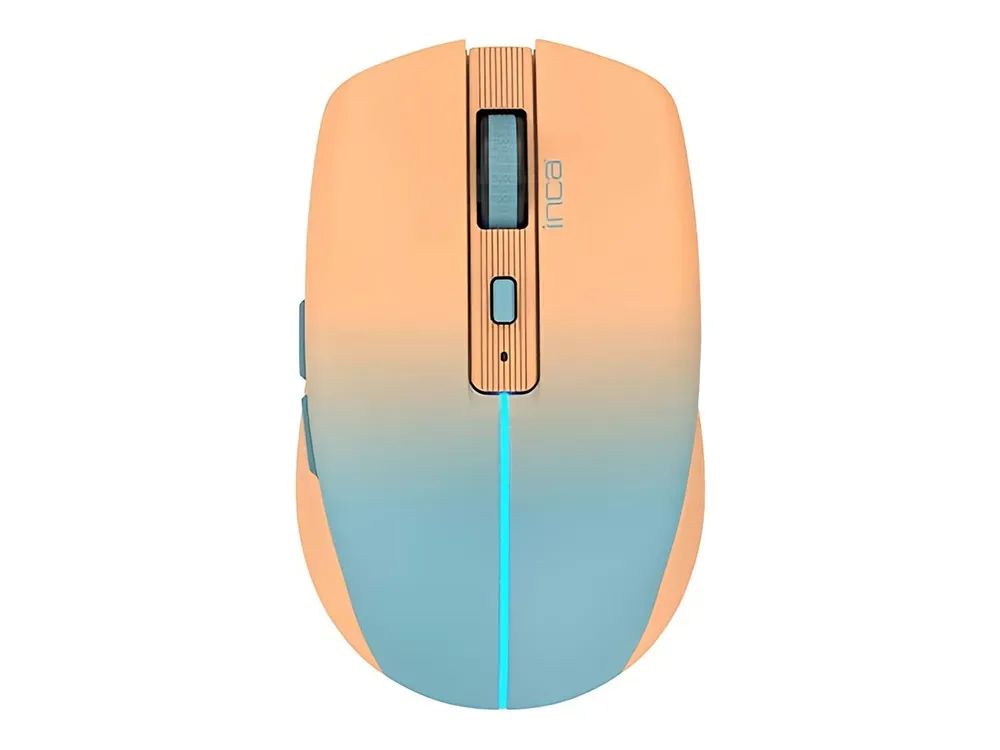 INCA Maus - optisch - 6 Tasten - kabellos - Bluetooth 5.1, 2.4 GHz - kabelloser Empfänger (USB)