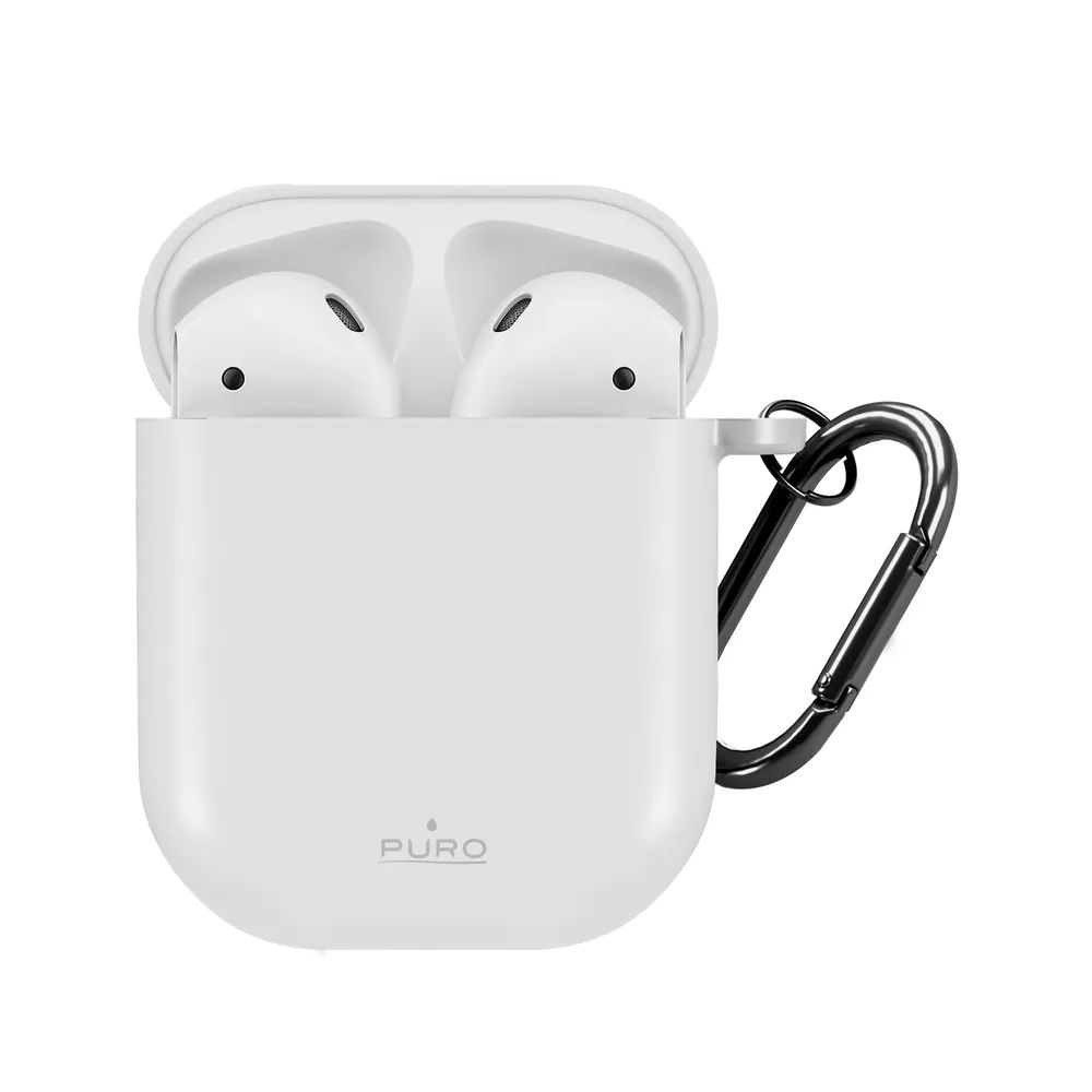 PURO ICON Silikon Hülle für AirPods 1 / 2, weiss