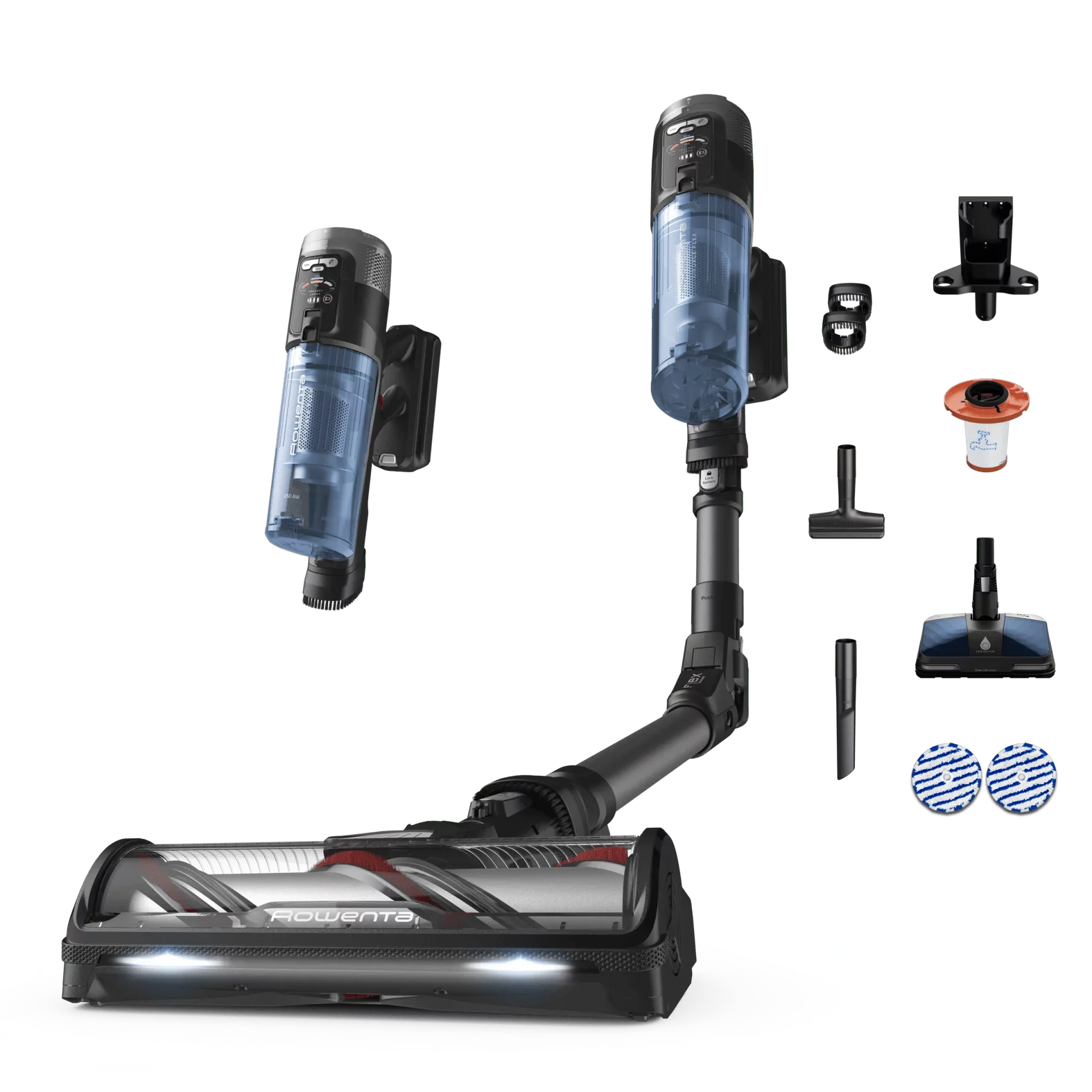 Rowenta RH9LC1 Akku-Staubsauger X-Force Flex 12.60 Neo Allergy Aqua, Deep-Cleaning Power