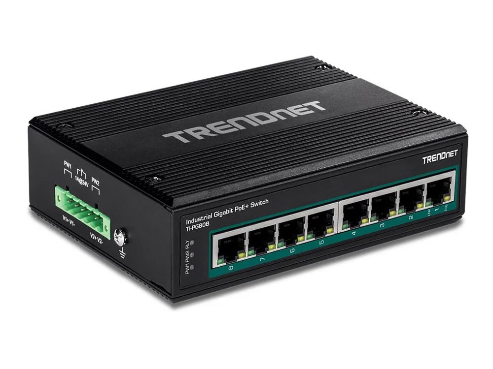 TRENDnet TI-PG80B - Switch - unmanaged - 8 x 10/100/1000 (PoE+)