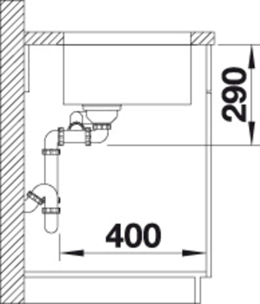 Blanco Andano 500/180-U Edelstahl Seidenglanz Unte