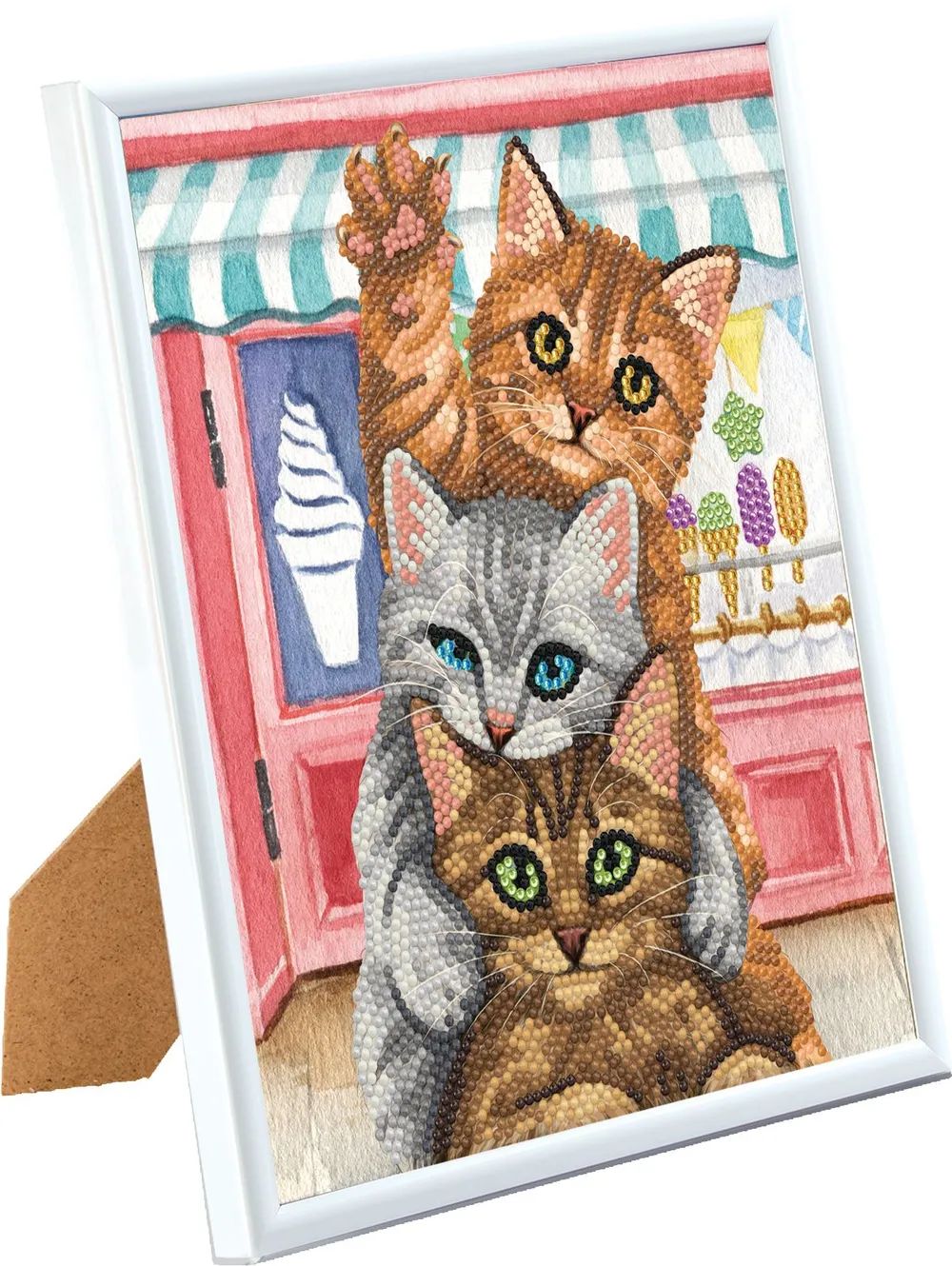 Craft Buddy Ltd. Crystal Art Gerahmtes Bild Katzen neu