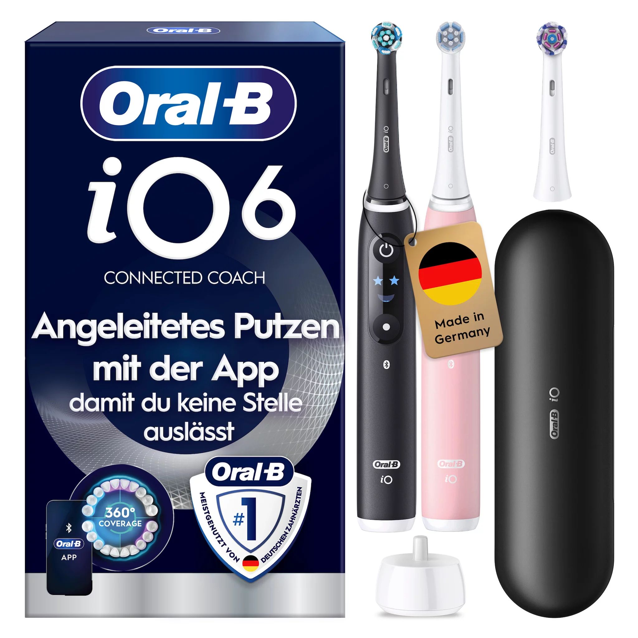 Oral-B iO Series 6 Black Lava/Pink Sand mit 2. Handstück JAS22