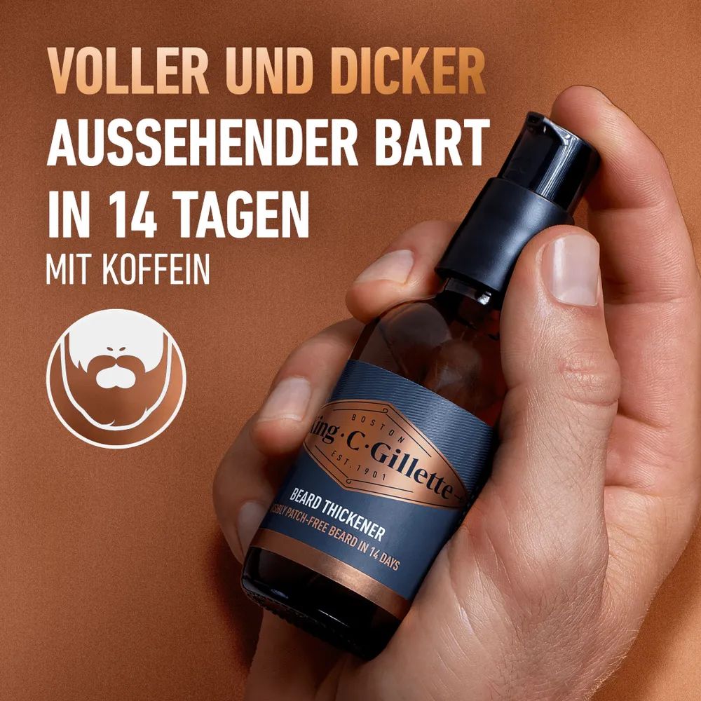 King C. Gillette Geschenkset Bartshampoo +Bartöl + Bartbalsam + Anti-Juckreiz Feuchtigkeitscreme