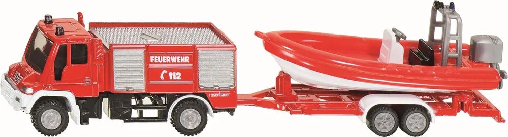 Sieper GmbH SIKU Unimog Feuerwehr mit Boot