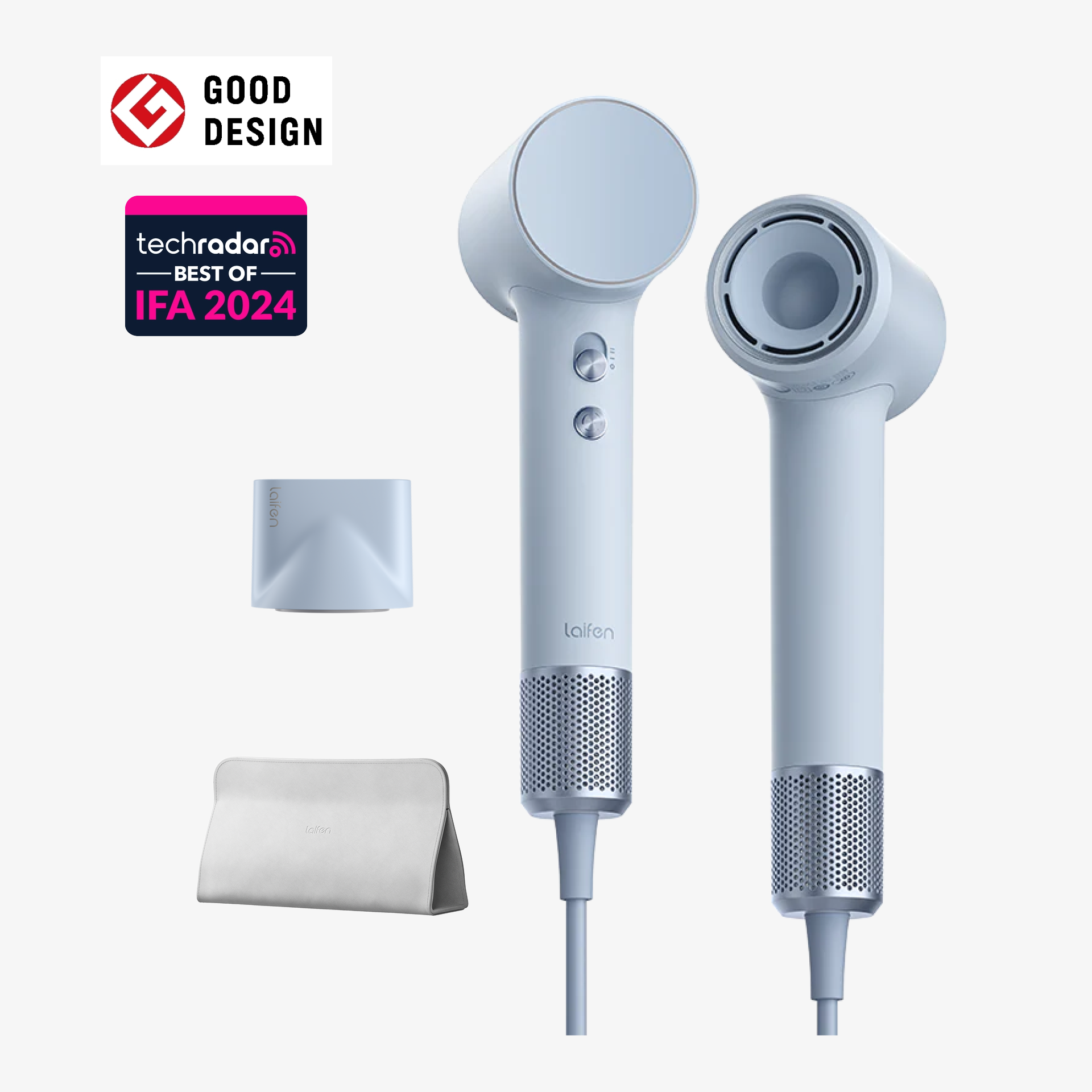 Laifen Mini High-Speed Hair Dryer - Glacier Blue