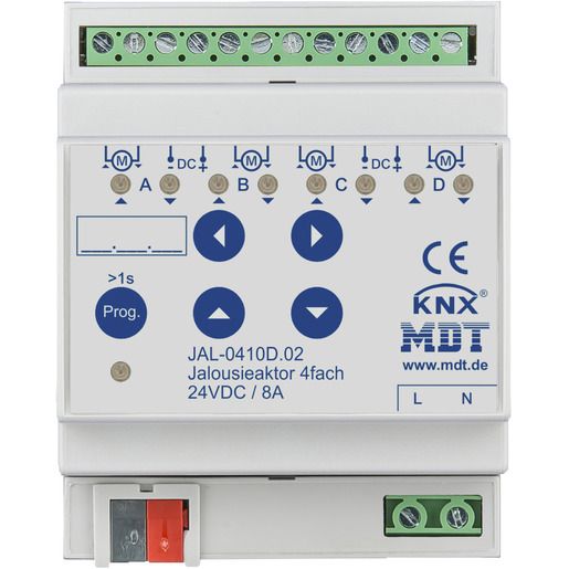 MDT JALOUSIEAKTOR 4FACH 8A 24VDC / JAL-0410D.02