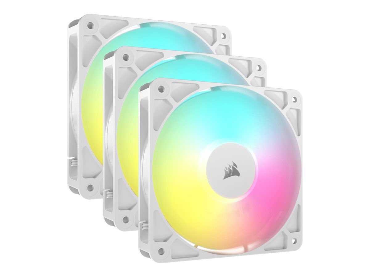 Corsair RS120 ARGB Triple Pack - Gehäuselüfter - 120 mm - weiß (Packung mit 3)