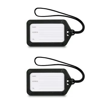 Hama Gepäckanhänger, 9 x 5 cm, 2er-Set, Schwarz