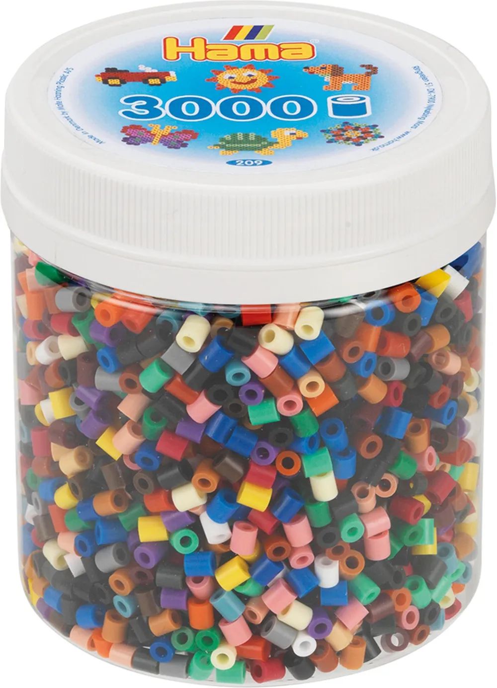 Malte Haaning Plastic A/S HAMA Perlen Vollton 3.000 Stück Dose
