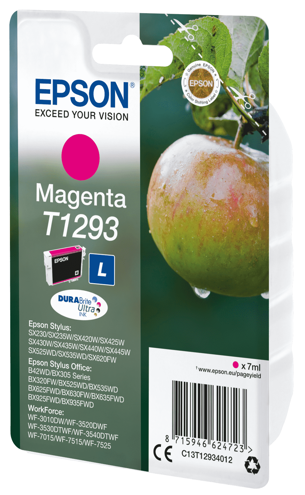 Epson T1293 Tinte Apfel Single, Standard, magenta